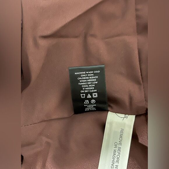 New Ann Taylor Ruffle Twill Moto Jacket Blazer Zipper Vino Wine - Picture 10 of 10